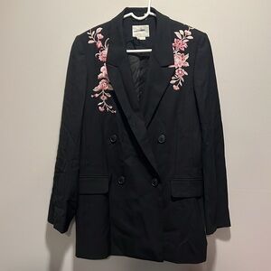 Kate Spade wool floral embroidered jacket/oversized blazer. NWOT.